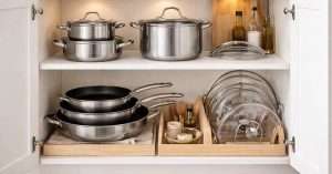 Акуратно організована кухонна шафа