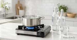 Кип’ятіння питної води на портативному пальнику без електрики