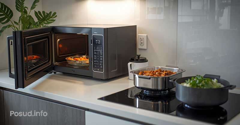 Повторний розігрів готової їжі на домашній кухні